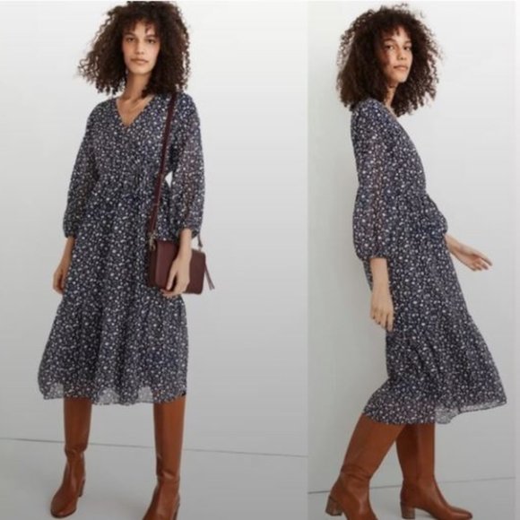 Madewell Dresses & Skirts - NWT MADEWELL Harvest Vine Tie Waist Midi Dress